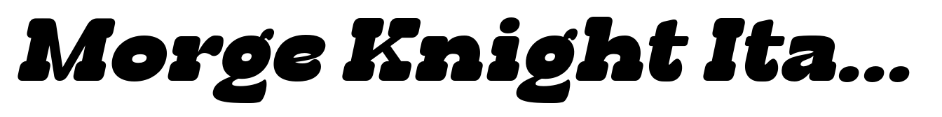 Morge Knight Italic